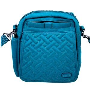 Lug Flapper SE Convertible Crossbody Bag Teal Quilted Travel Organizer